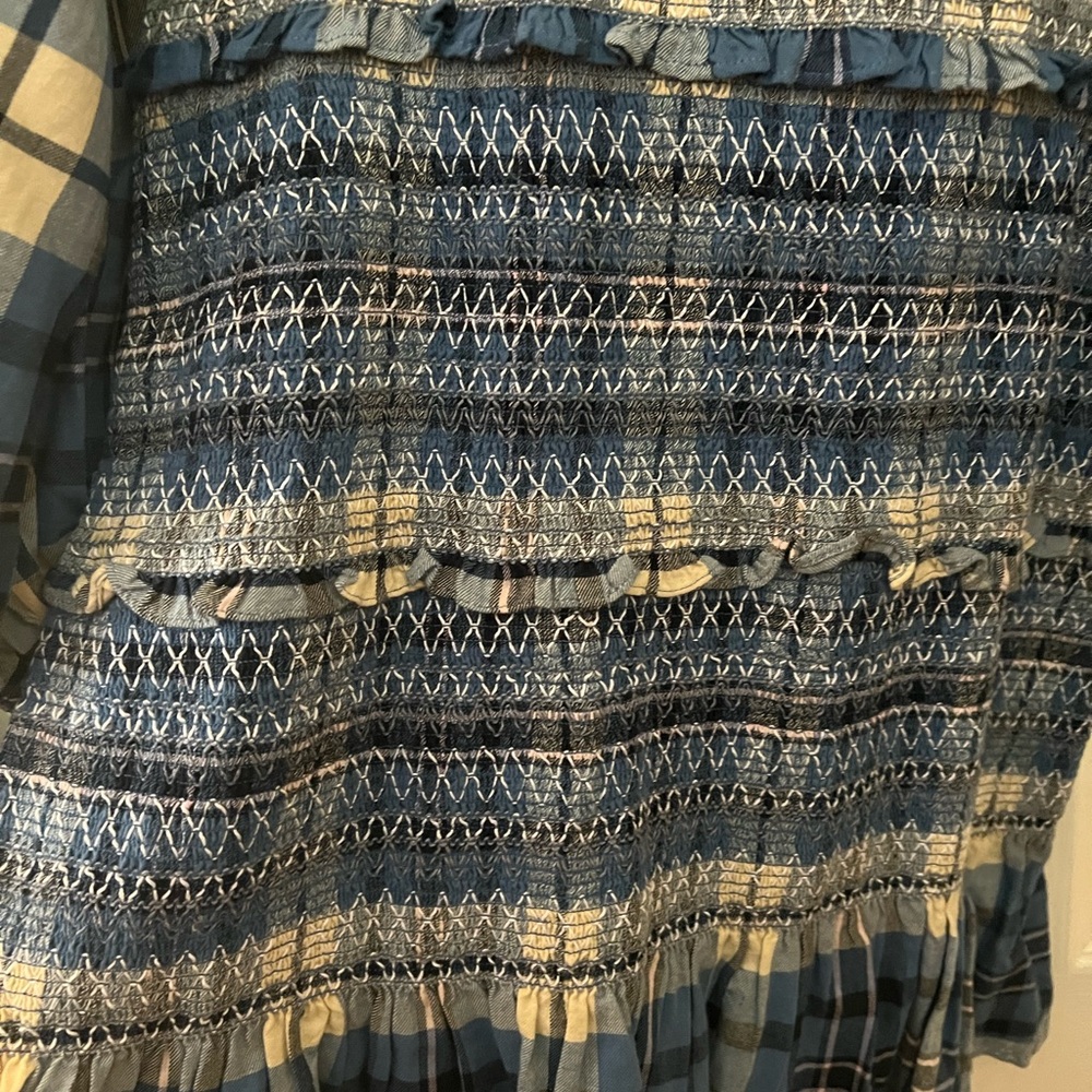 Loveshackfancy Stanley Smocked Checked Cotton-Fla… - image 7